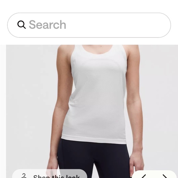 Lulus 😍 White Tank Top and Black Leggings - Picture 5 of 5